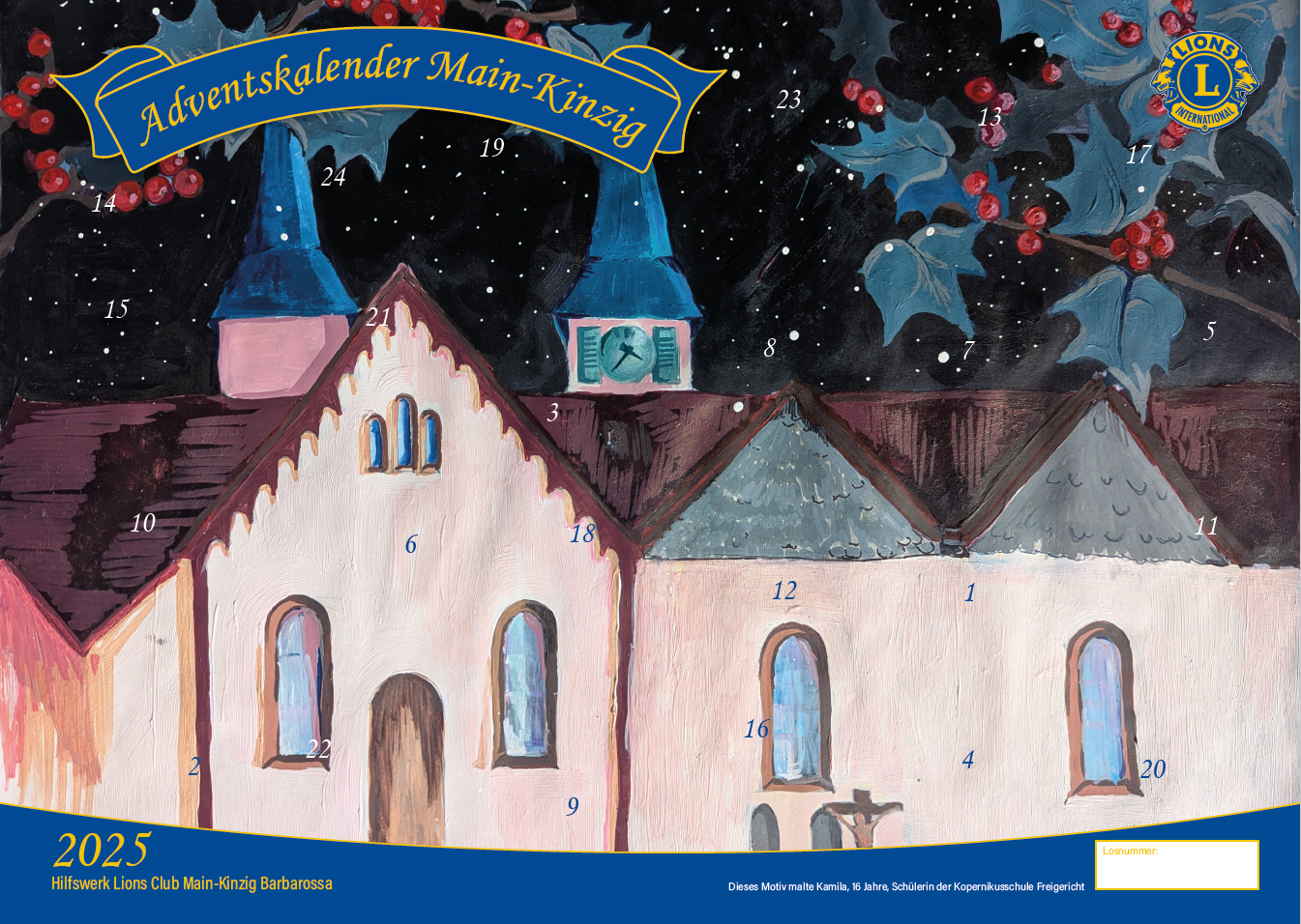 Ansicht des diesjährigen Adventskalenders